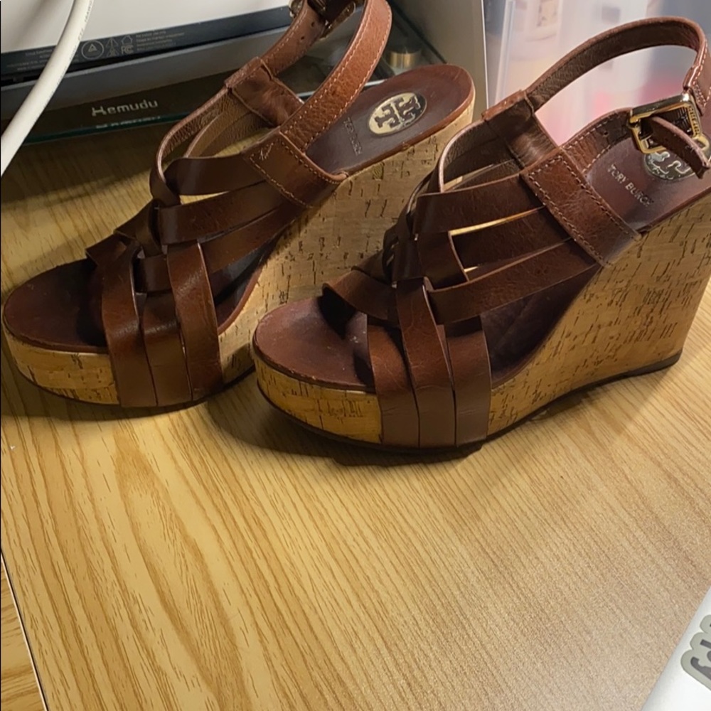 Tory Burch cork wedges